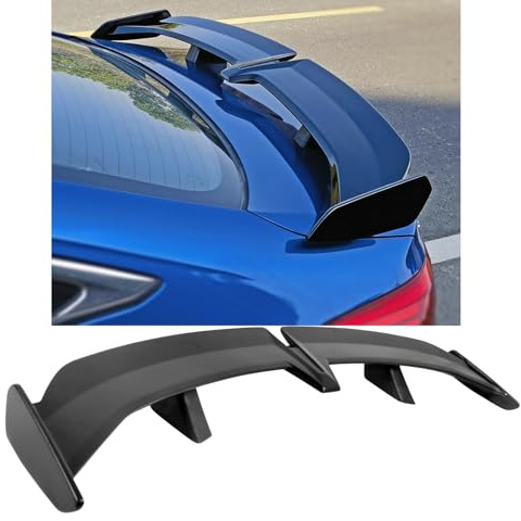 DEERMOTO 54 Inch Universal Rear Spoiler,Seagull PRO Style Matte Black Rear Trunk Spoilers Wing Lightweight Compatible with Sedan Toyota Honda Ford Mustang Mazda Miata Chevy Camaro Nissan