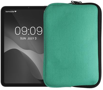 kwmobile fodral kompatibelt med 8 tum–8 tum surfplatta fodral – surfplattefodral – skyddande duk 22 x 13 cm – bensin