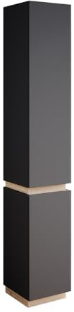 Vicco Badschrank Anthrazit Gloria 33x198x35 cm - Wäscheschrank, Unterschrank- und Hängeschrank-Kombination