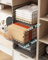 UMDONX 3 Pack Wardrobe Storage Organiser Pull out Drawer Clothing Basket Rack - Cupboard Sliding Stackable Box Shelf Unit for Cabinet Closet Bedroom Laundry (Durable Matel Black)