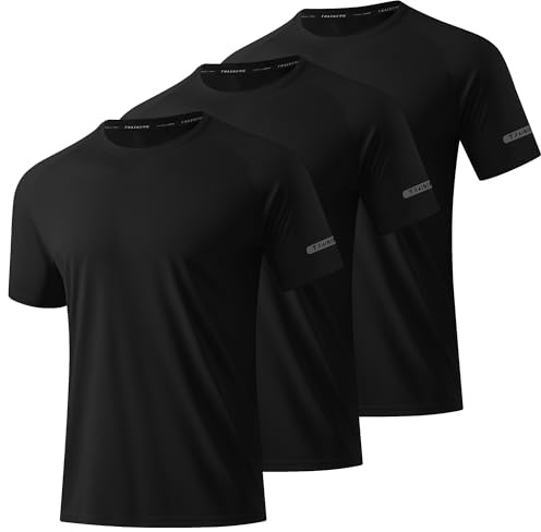 Herren Rashguard UV Shirt Kurzarm UPF 50+ Wassersport Shirt Badeshirt Schnelltrocknend Atmungsaktives Trainingsshirt Laufshirt Funktionsshirt(BKBKBK M)