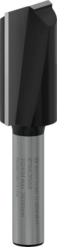 Bosch 1x PRO Överfrässtål notfräs, tvåskärs (för Mjukt trä, Hårt trä, Ø 16 mm, Professional Tillbehör Handöverfräs, Kantfräs)