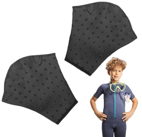 Schwimmhandschuhe, Schwimmhandschuhe, Neopren, Schwimmzubehör mit Handgelenkschlaufe, Tauchausrüstung für Kinder und Erwachsene