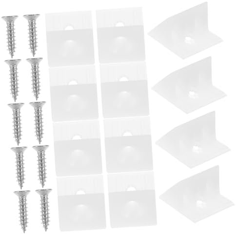 HOMSFOU 1 Juego De Soportes Para Tableros De Gabinete Tiras Divisorias Estantes Tornillos De Concreto Barras Parches Bisagras Tornillos Autorroscantes De Pared Rieles Tacos