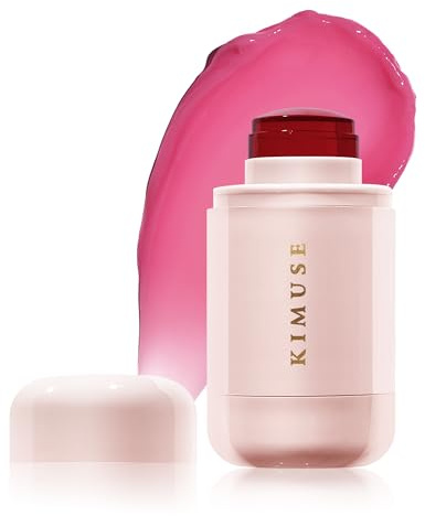 KIMUSE Jelly Cheek & Lip Tint, Colorete Acuarela, Maquillaje Multiusos, Tinte para Mejillas, Labios y Ojos, Ligero, Color Translúcido y Acumulable, Fórmula Vegana, Cruelty-Free
