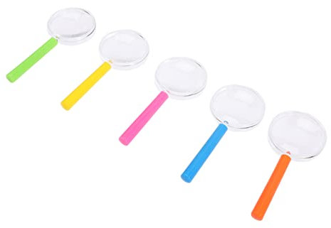 DIYEAH 30 Stück Teiliges Kinderlupe mit Buntem Griff Tragbare Handlupe für Naturerkundung für Pflanzen und Insektenbeobachtungen Sichere und Langlebige Materialien Zufällige Farbe