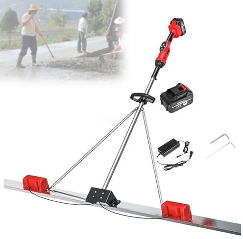 VzxCrue Vibratore per Calcestruzzo Vibratore Elettrico per Calcestruzzo con Motore Senza Spazzole Alimentato A Batteria per Massetto in Calcestruzzo 1Batteries-1.5M