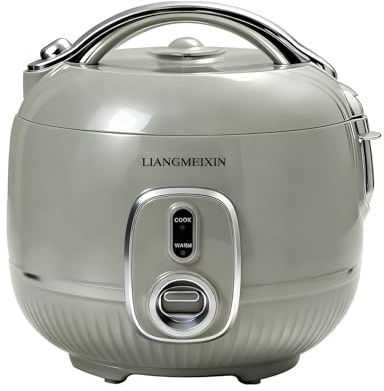 Mini Rice Cooker, 0.8L Portable Non-Stick Small Travel Cooker, 5-Cup (Uncooked)/8-Cup (Cooked) Rice Cooker for 1-3 People, Perfect for White/Brown Rice, Porridge, and Soup, Auto Keep Warm 12 hours