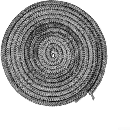 Yuanpgky Joint de corde en fibre de verre avec kit de colle pour porte de poêle à bois et cheminée – 8/10/12/14/16 mm de diamètre, 2,5 m de long, cordon d'étanchéité ignifuge noir (2,5 m x 14 mm)