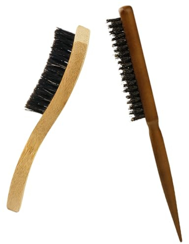 TEHAUX Spazzola per Barba Uomo Multiuso per della Barba Setole di Cinghiale e Manico Ergonomico in Bambù per della Barba