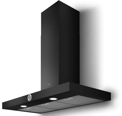 Elica Lol BL/A/90 500 m³/h De pared Negro - Campana (500 m³/h, Canalizado, 53 dB, 66 dB, De pared, Negro)