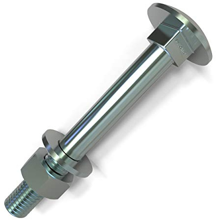 10 x Boulons M10 x 180 tête ronde collet carré Vis TRCC avec Écrou et Rondelle Longueurs 30-200mm choix: 10x M10x180