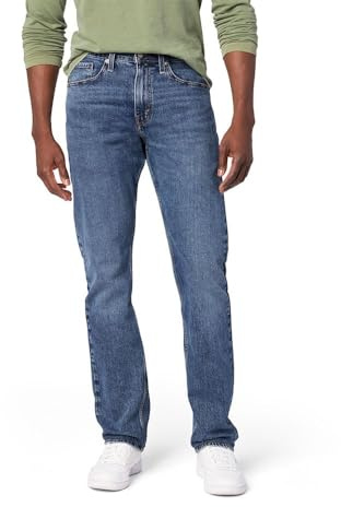 Levi Strauss Signature Gold Men's Slim Straight Jeans (Available in Big & Tall), (New) Riptide, 30Wx32L