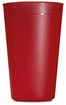 HA MARKET Set di 50 bicchieri resistenti e riutilizzabili rossi, capacità 30 cl, in polipropilene rigido, ideali per compleanni, cocktail, matrimoni e feste.