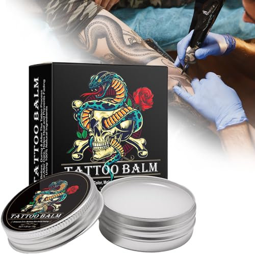 Tattoo Aftercare Butter Balm, Natural Organic Tattoo Cream Aftercare, Old & New Tattoo Healing Brightener for Color Enhance, Moisturizer Tattoo Balm - 2.6 oz (1PC)