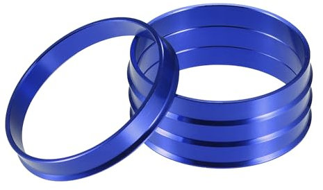 A ABSOPRO Anillos Centradores de Buje de Coche OD 64.1mm A ID 60.1mm Anillos Centradores de Buje Espaciador de Centro de Rueda de Aleación de Aluminio Azul (Juego de 4)