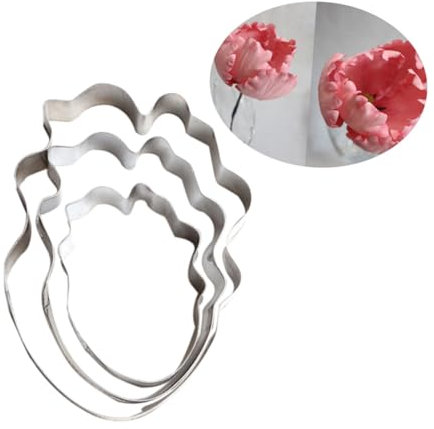 OKUMEYR 3piezas Moldes De Galletas De Flores Cortador De Galletas Molde Para Hornear Para Tartas y Manualidades