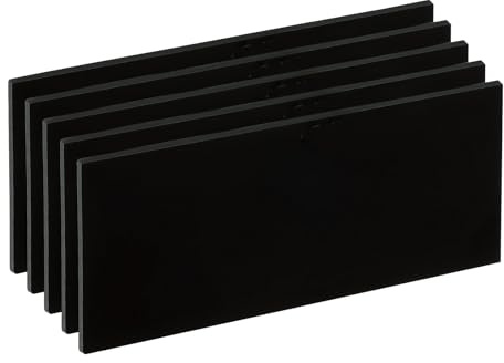 PATIKIL Welding Len Shade 6 Glass 4.25x 2, 5 Pack | Hardened Glass Black Darkening Filter Plates Covers Replacement for Weld Helmet Hood