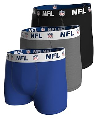 NFL Herren Shield 3pk Boxers, Blue-Grey-Black, XL EU