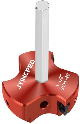 1-1/2 Inch PVC Pipe Reamer,Socket Saver PVC Fitting Saver with 3 Carbide Insert,1.5 Plastic Pipe Fitting Reamer Plumbing Tool for Sch.40 CPVC ABS Socket Hub,Fit Standard 1/2 Drill