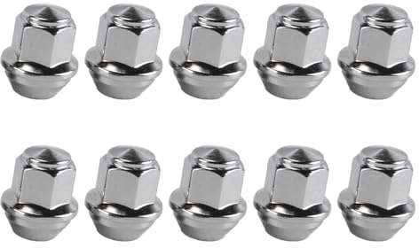 Enwye 10 ST Hjulmuttrar M14x1.5 Hex 21mm Sida 37mm Längd Silver Stål för Biltillämpningar