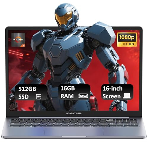 MOMENTPLUS TRA16 16 bärbar dator, Ryzen 5 3550H, 16 GB, 512 GB SSD, 1 200P skärm, typ-C, USB3.0, Wi-Fi 5, Bluetooth 5.0