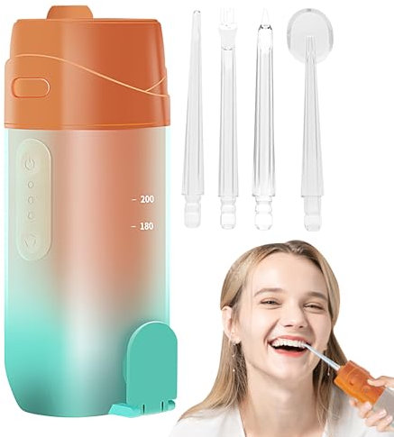 Idropulsore Dentale - Idropulsore Dentale Ricaricabile Senza Fili 240ml | 5 Modalità Pulizia Profonda per Uso Quotidiano Viaggi Casa Campeggio Post Pasto Bambini