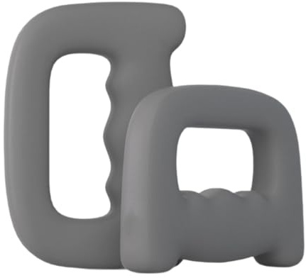 KESOTO 2 Piezas Mancuernas Fitness con Agarre D Diseñadas para Entrenamientos de Brazos Pecho Espalda Y Hombros en Deportes de Casa Fabricadas en Hierro Fund, Gris 1kg