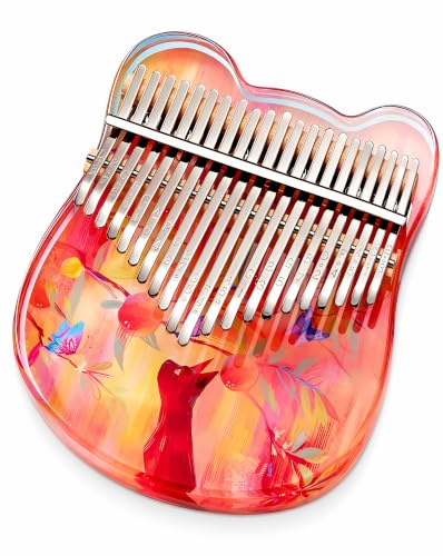 Stormee Kalimba Thumb Piano 21 Keys Portable Finger Piano Musical Instrument Gift for Beginners, Kids & Adults (Cat)