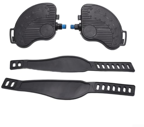 Cykelpedaler med remmar 9/16 tum och 1/2 tum gänga halkfri för yta för inomhuscykling för mini-träning