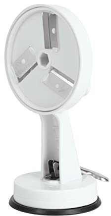 KitchenCraft Rotary Runner Bean Slicer 23cm with Suction Pad in Gift Box, Stainless Steel & plastic, White/Black