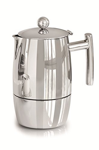 Karl Weis Espressokocher, Edelstahl, Silber, 3-4 Tassen