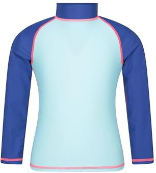 Mountain Warehouse Kids Rash Vest - UV Protection Rash Guard, Long Sleeves Childrens Rash Shirt, Flat Seams, Quick Drying, Stretch Fabric - Ideal for Swimming, Mint - Unicorn Teen Size 13 Years