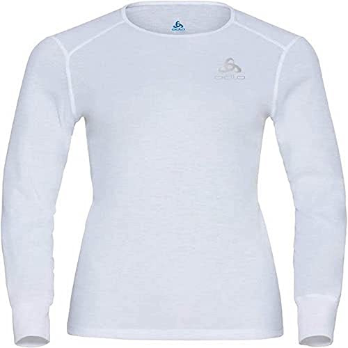 Odlo Thermounterwäsche für Damen Active Warm | Weiß | Größe 3XL | Langarm-Thermoshirt | Warme Skiunterwäsche