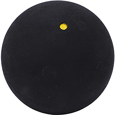Luqeeg Balles de Squash 37 Mm - Balles de Squash à Point Unique, Balles de Raquette de Squash en Caoutchouc pour Débutant, Compétition, Entraînement et Entraînement(Point Jaune Unique)