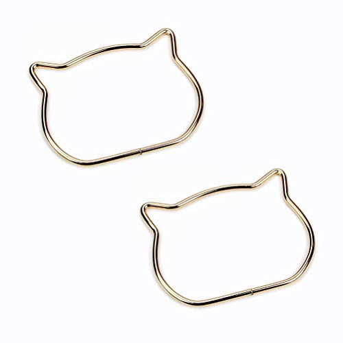 ProLeo 2 Pezzi Metallo Borse Maniglie Del Sacchetto Del Gatto Orecchio Maniglia Del Gatto Carino Orecchio Della Maniglia Della Borsa A Tracolla