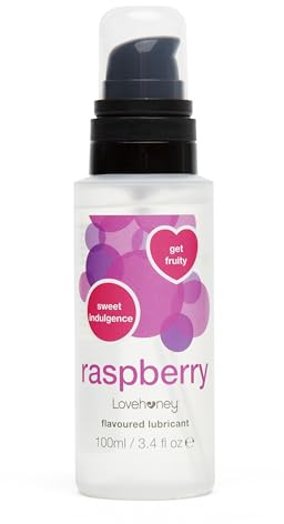 Lovehoney Raspberry Flavoured Water-Based Lubricant for Men & Women, 100ml
