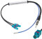 Greluma Autoradio Antennenadapter, Dual Fakra Z auf DIN Antennenadapter für Autoradio Empfänger/GPS Hauptgerät