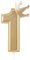 AIEX 7,6cm Candele Numeri Torta, 3D Candele di Compleanno Numero con Corona Candele a Forma di Numero per Compleanno Anniversario Feste (Oro, 1)