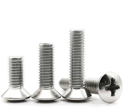 10/50pcs M2 M2.5 M3 M4 GB820 DIN966 A2 304 Stainless Steel Cross Raised Countersunk Head Half Oval Bolt Screw (Color : 18mm, Size : 10pcs M4)