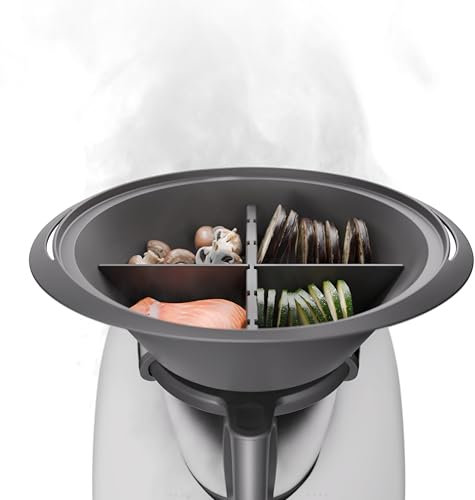 Wundermix - Steamix® Garkorbteiler für Thermomix Varoma (TM6 TM5 TM31) • Dampfgarer Einsatz zum sauberen Garen ohne Vermischen • Gareinsatz & Dampfgarteiler für Gemüse, Fisch & Fleisch