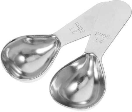 MOTHNUR Cucchiai Dosatori Per Caffè e Tè in Acciaio, Misurini Da 30 Ml Manico Corto, Strumenti Di Misurazione Per Cottura e Preparazione Di Bevande, Set Da 2 Pezzi