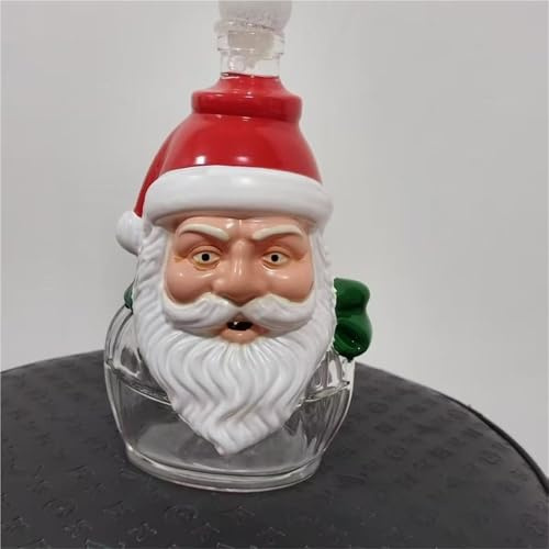 Vinskål – whiskykaraff, whiskyflaska i form av jultomten, bardekoration, 3D-formade tomma glasflaskor (750 ml)
