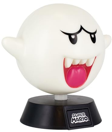 Paladone Super Mario Icons Boo Light – 10cm LED Character Light, Battery Powered, Official Nintendo Merchandise