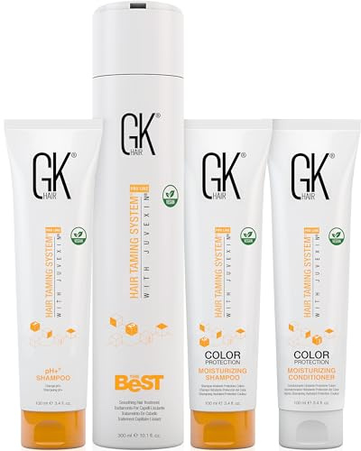 GK HAIR The Best Professional Hair 300ml Kit Keratin Treatment Brazilian Complex Blowout Straightening Smoothing For Dry Frizzy hair Silky Natural