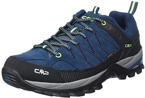 CMP Herren Rigel Low Shoes Wp Trekking-Schuhe, Blue Ink Yellow Fluo, 41 EU