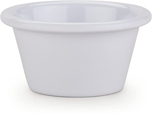 Carlisle FoodService Products â 2 oz Melamine Ramekins Condiment Bowls, Durable, Stackable, Dressing & Dipping Sauce Bowls for Restaurants, Cafes, Home Use, White, Pack of 72