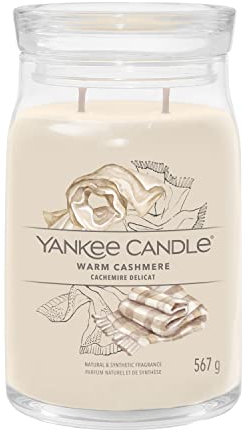 Yankee Candle Signature Scented Candle | Warm Cashmere Large Jar Candle with Double Wicks | Soy Wax Blend Long Burning Candle