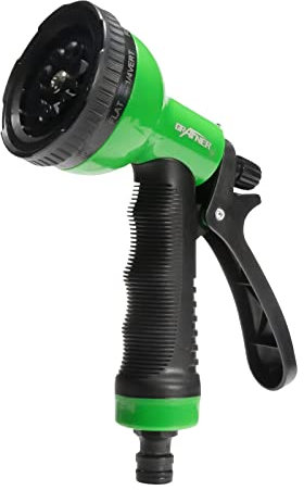 Grafner Multifunktionale Gartenbrause 12 Funktionen, einstellbarer Wasserdruck, Dauerarretierung, Einhand, Schnellkupplung, Handbrause Garten Bewässerung Gartenspritze Metall Hochdruck