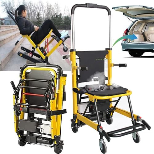 ZILOOK Elektrischer Treppensteiger, Zusammenklappbar, Leicht – Raupenfahrwerk, 165 Kg/363 Lbs TragfäHigkeit, Kann Treppenstufen Hoch- Und Runterfahren, FüR Behinderte Menschen Und äLtere Menschen